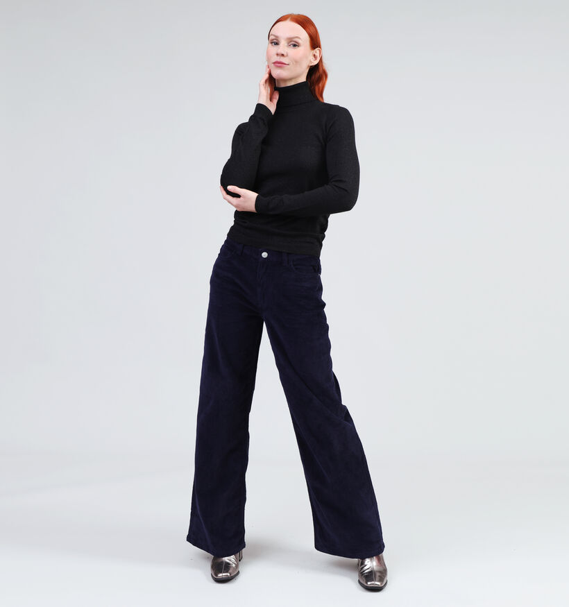 Vero Moda Happyshine Pull avec col roulé en Noir pour femmes (349051)