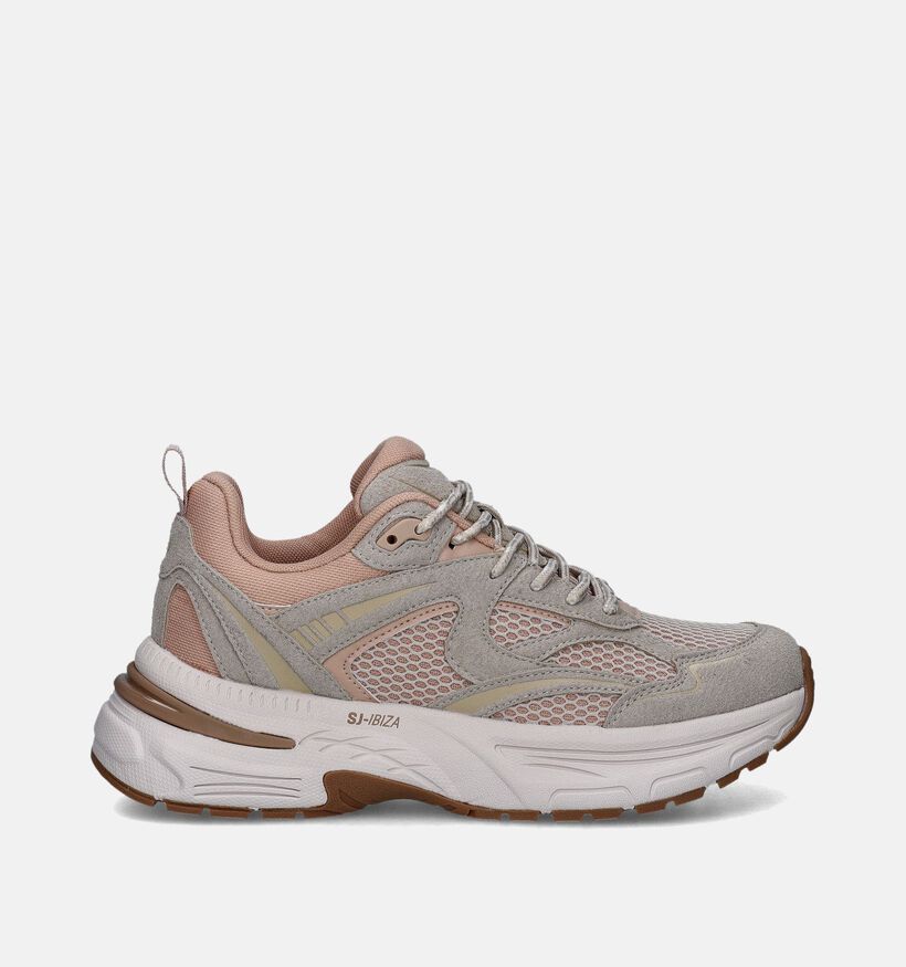SJ Ibiza Beige Sneakers voor dames (345368) - geschikt voor steunzolen