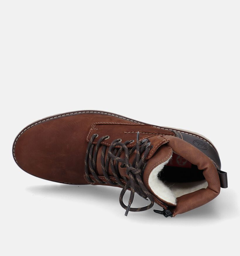 Rieker Boots à lacets en Cognac pour hommes (331759)