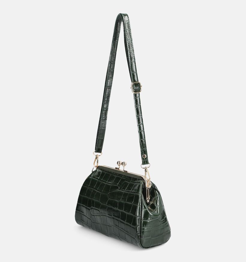Via Limone Croco Donkergroene/Gouden Grote Clutch voor dames (385055)