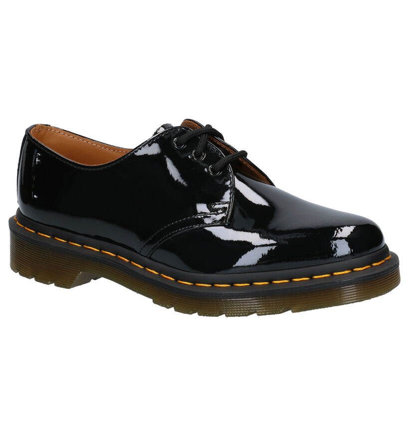 Dr. Martens Witte Veterschoenen in lak (284703)