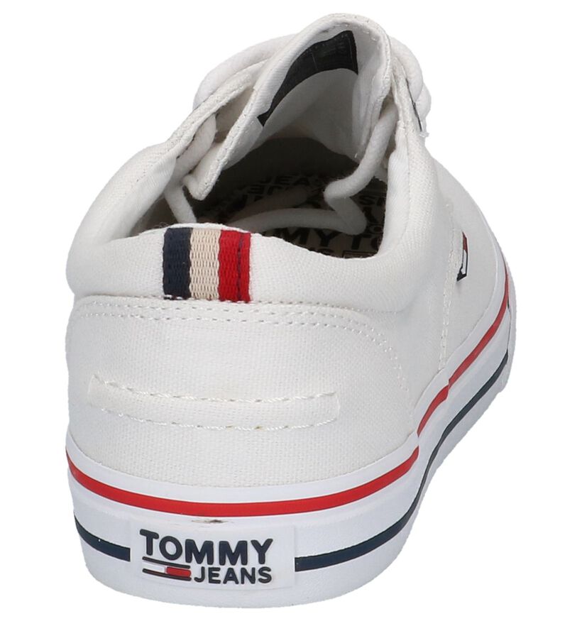 Tommy Hilfiger Core Witte Lage Geklede Sneakers in stof (212282)