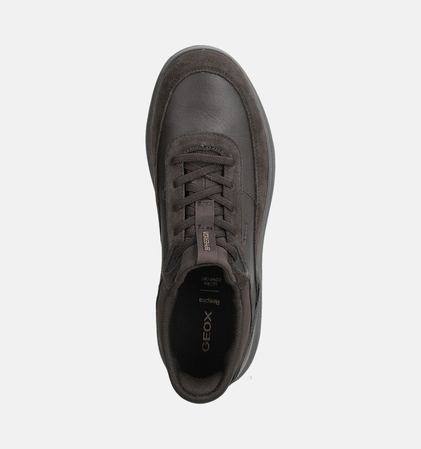 Geox Spherica Plus Donkerbruine Sneakers voor heren (360118) - geschikt voor steunzolen