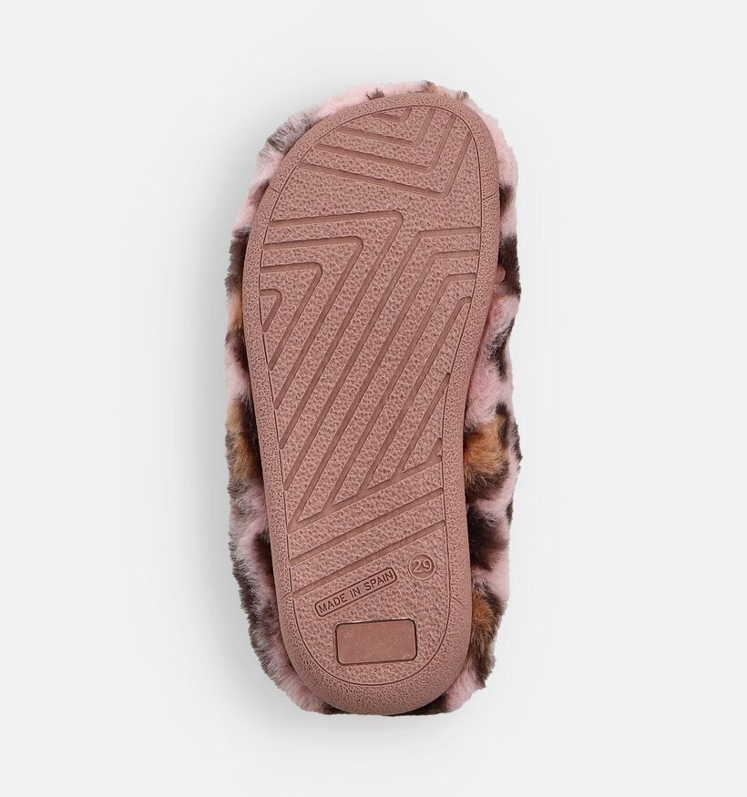 Milo & Mila Leopard Roze Pantoffels voor meisjes (364941) - geschikt voor steunzolen