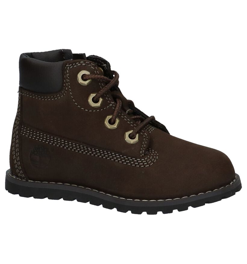 Timberland Pokey Pine Chaussures hautes en Brun foncé en nubuck (223621)