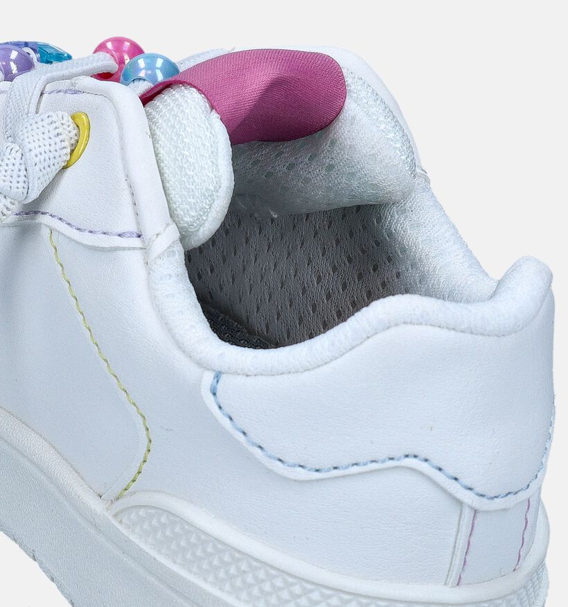 Geox Washiba Baskets en Blanc pour filles (351927) - pour semelles orthopédiques