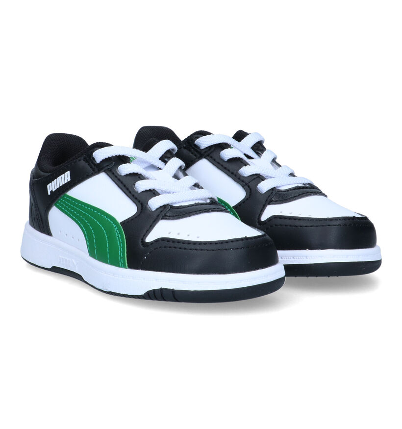 Puma Rebound Joy Baskets en Blanc pour garçons (318746)