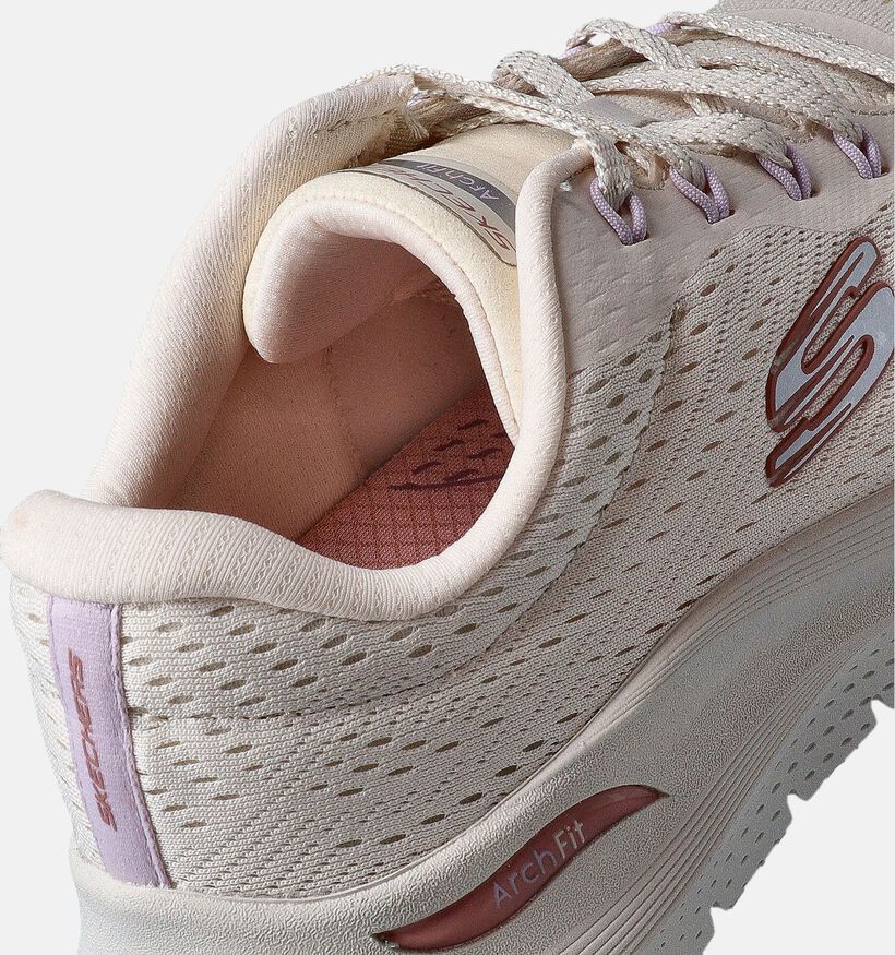 Skechers Arch Fit 2.0 Big League Baskets en Écru pour femmes (353632) - pour semelles orthopédiques