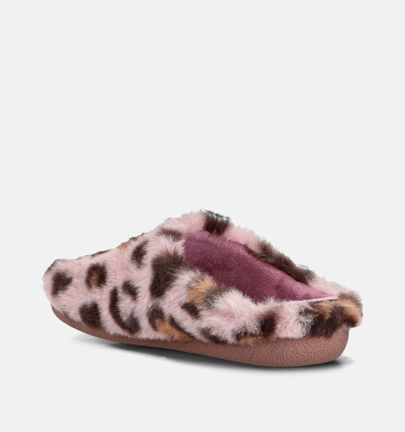 Milo & Mila Leopard Roze Pantoffels voor meisjes (364941) - geschikt voor steunzolen