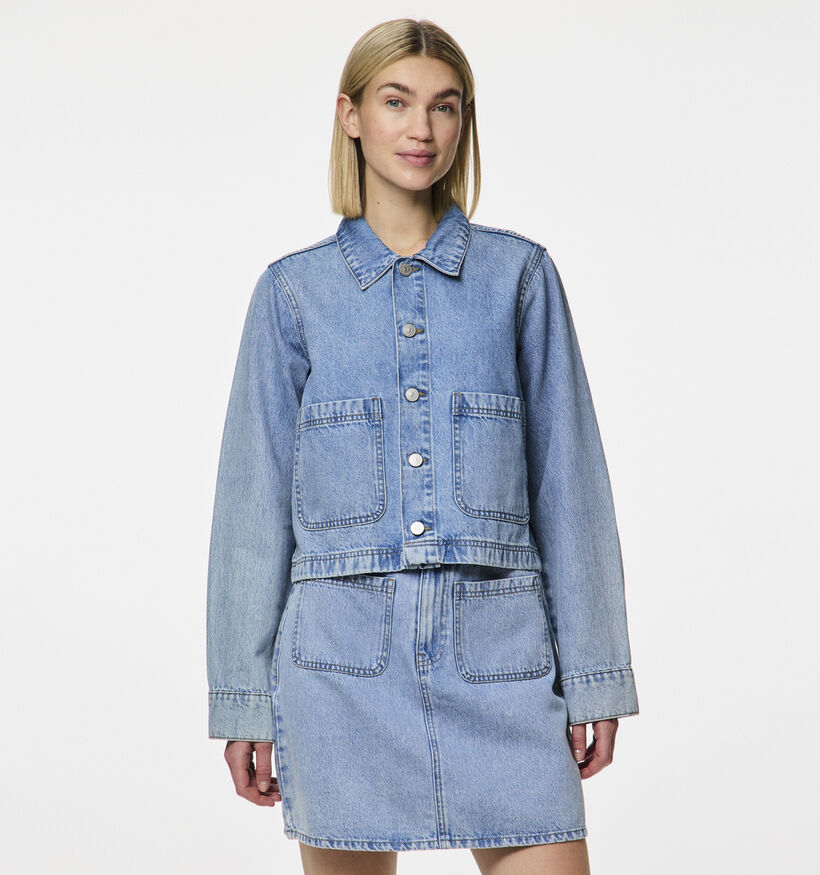 Pieces Sky Blauwe Jeansjas voor dames (352453)