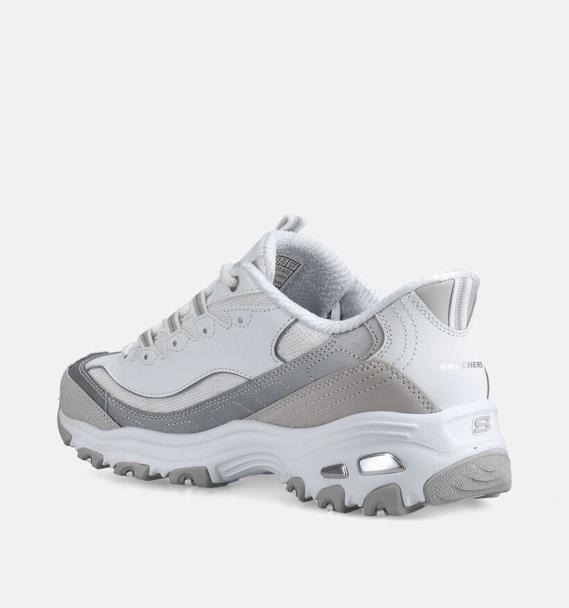 Skechers D'Lites Witte Slip-on Sneakers voor dames (367455) - geschikt voor steunzolen