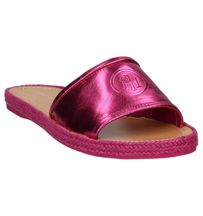 Fuchsia Slippers Tommy Hilfiger in leer (212675)