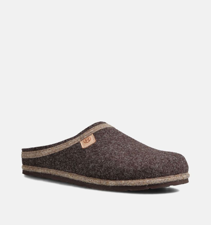 Rohde Mocca Pantoufles ouvertes en Marron fonc&eacute; pour hommes (379278) - pour semelles orthop&eacute;diques