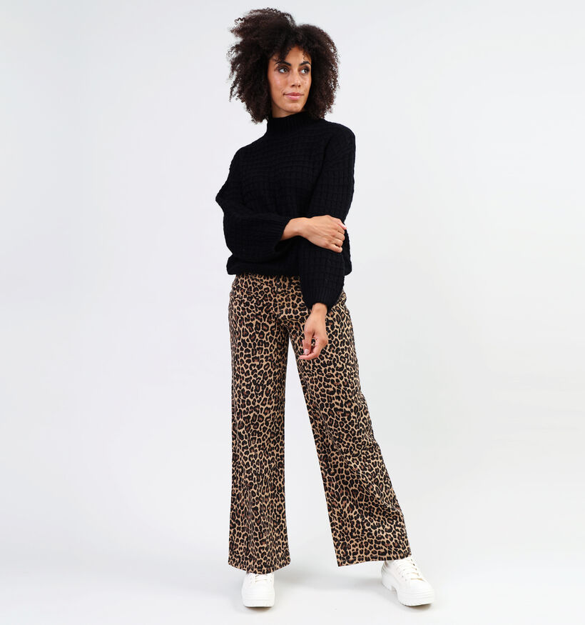 SISTERS POINT Owi Wide leg jeans en Brun pour femmes (349353)