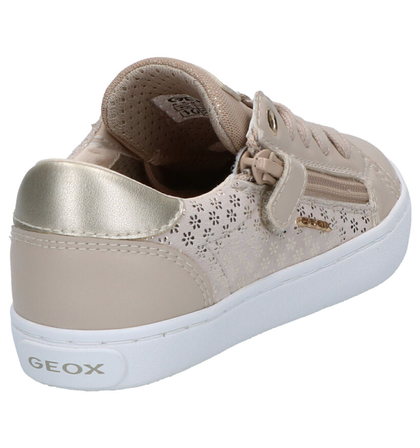 Geox Zilveren Veterschoenen in leer (265763)