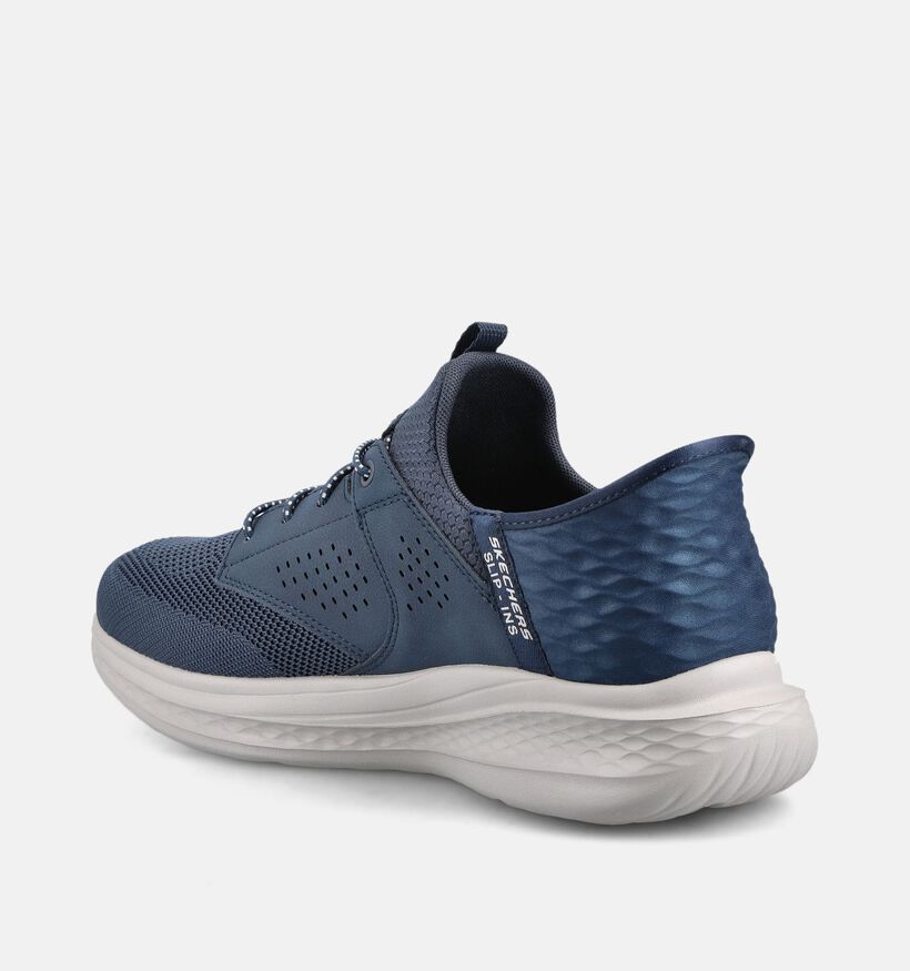 Skechers Slade Caster Blauwe Slip-in Sneakers voor heren (371051) - geschikt voor steunzolen