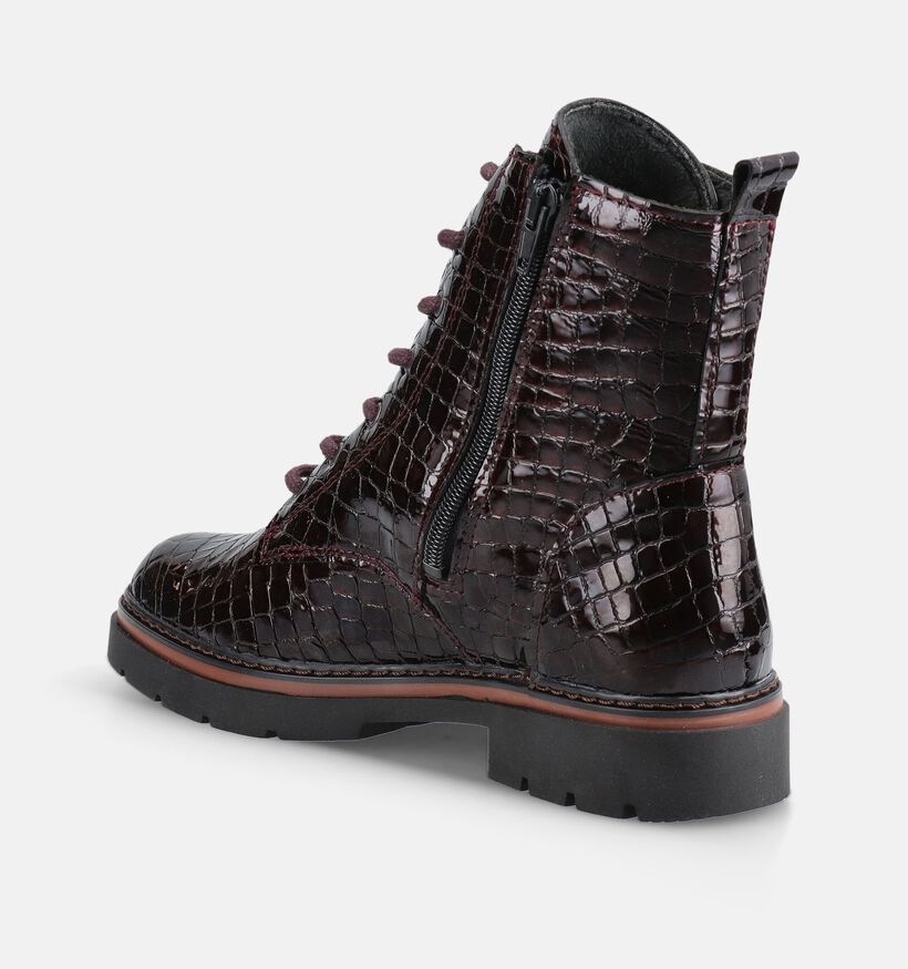 Solemade Chloe Bordeaux Boots met Veter en Rits voor dames (380023) - geschikt voor steunzolen