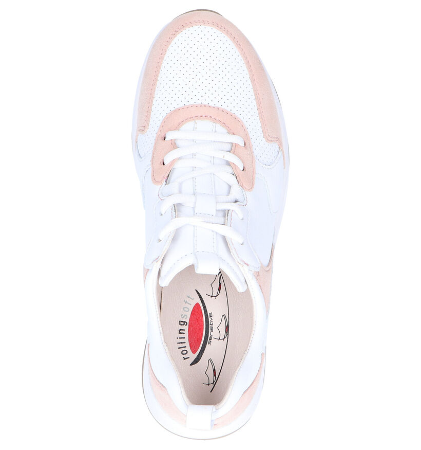 Gabor Rollingsoft Chaussures à lacets en Blanc en cuir (271546)