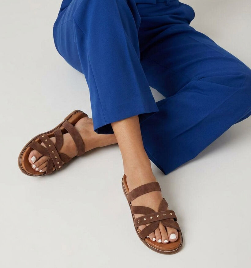 Laurent David Bruine Slippers voor dames (373616)