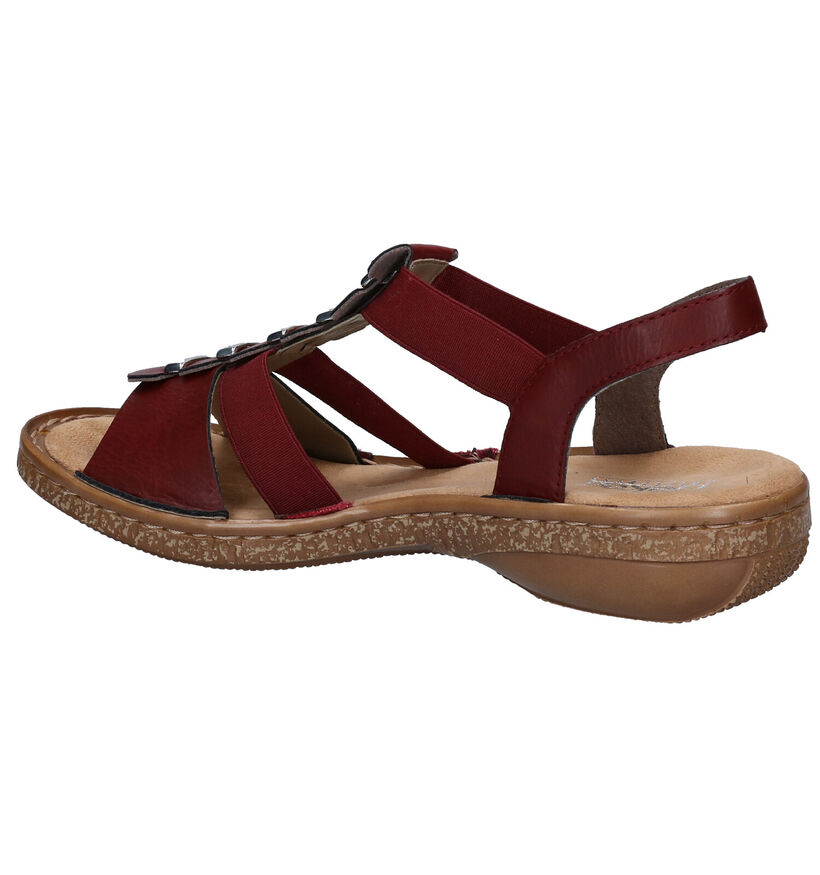 Rieker Bordeaux Sandalen in kunstleer (287433)