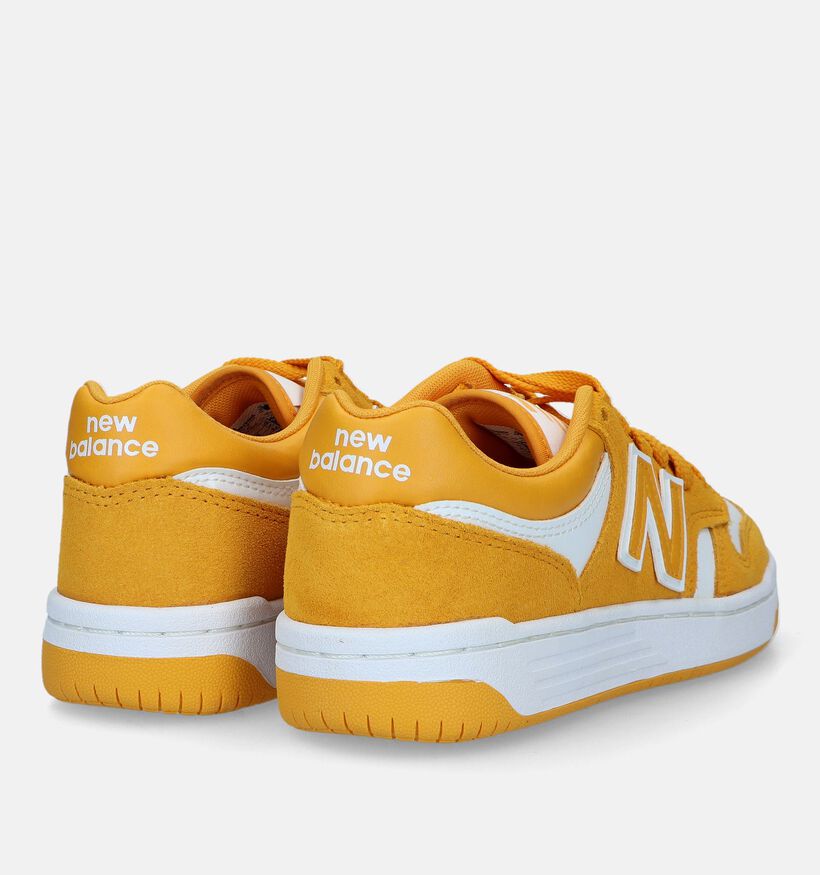 New Balance GSB480 Baskets en Jaune pour filles, garçons (327751) - pour semelles orthopédiques