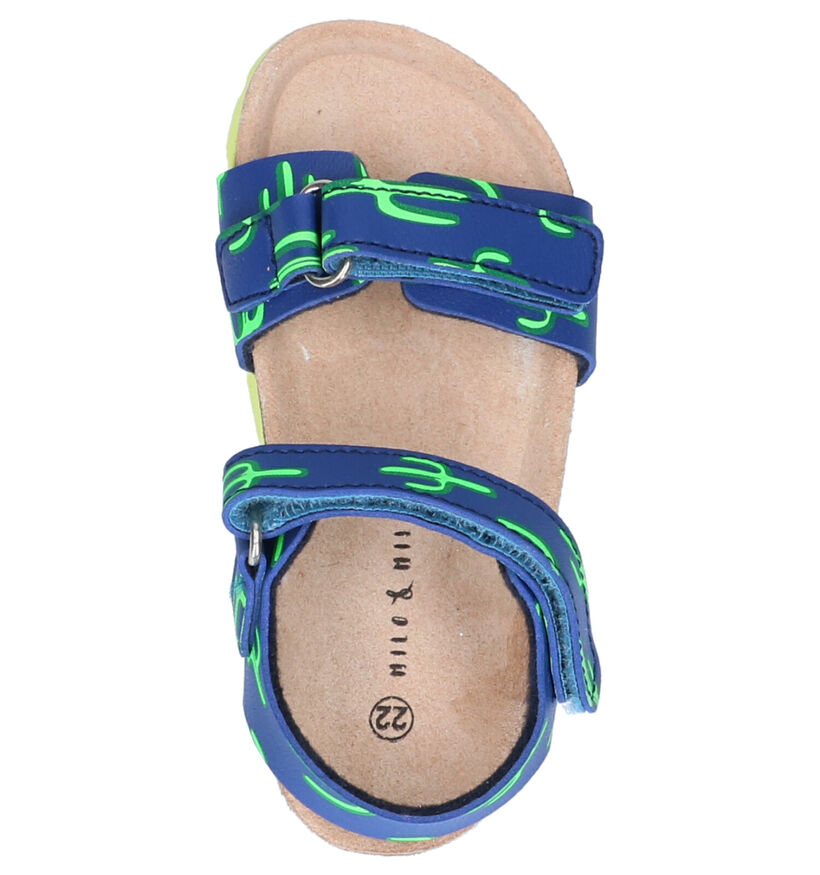 Milo & Mila Blauwe Sandalen in kunstleer (272261)