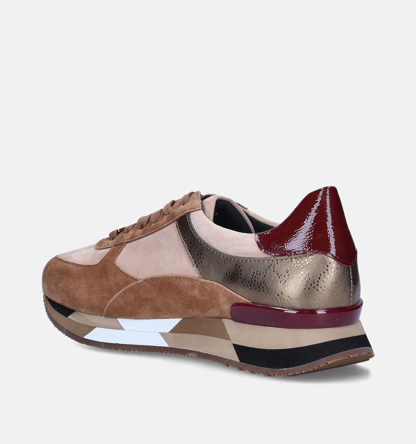 Nathan-Baume Cognac Sneakers voor dames (348015) - geschikt voor steunzolen