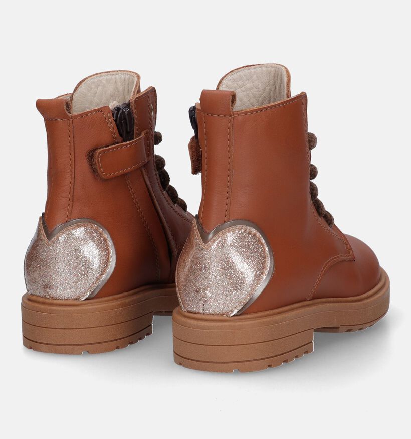 Beberlis Cognac Veterboots voor meisjes (331449)