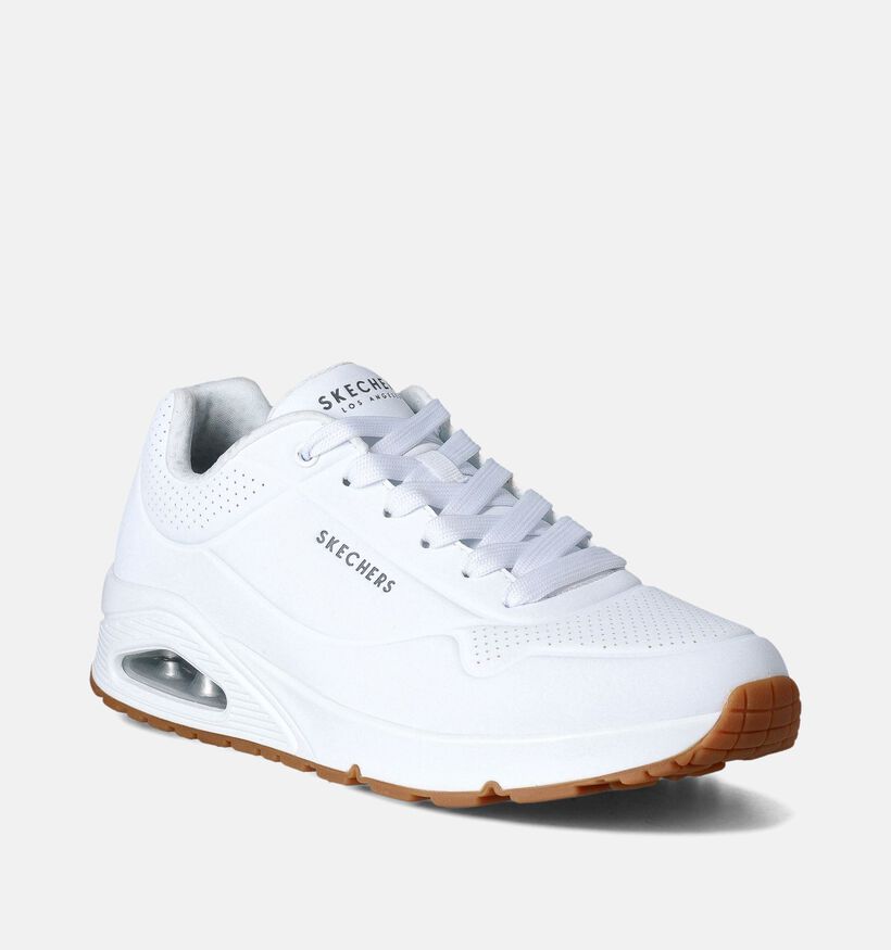 Skechers Uno Stand On Air Baskets en Blanc pour hommes (351847) - pour semelles orthop&eacute;diques