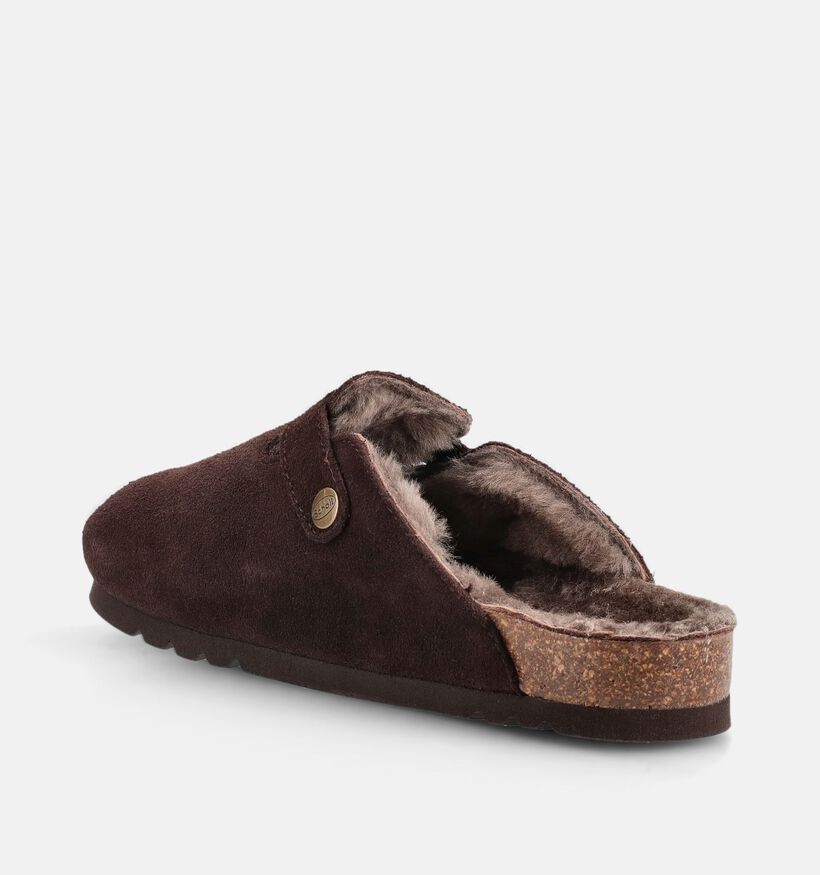 Scholl Fae New Donkerbruine Slippers voor dames (381001)