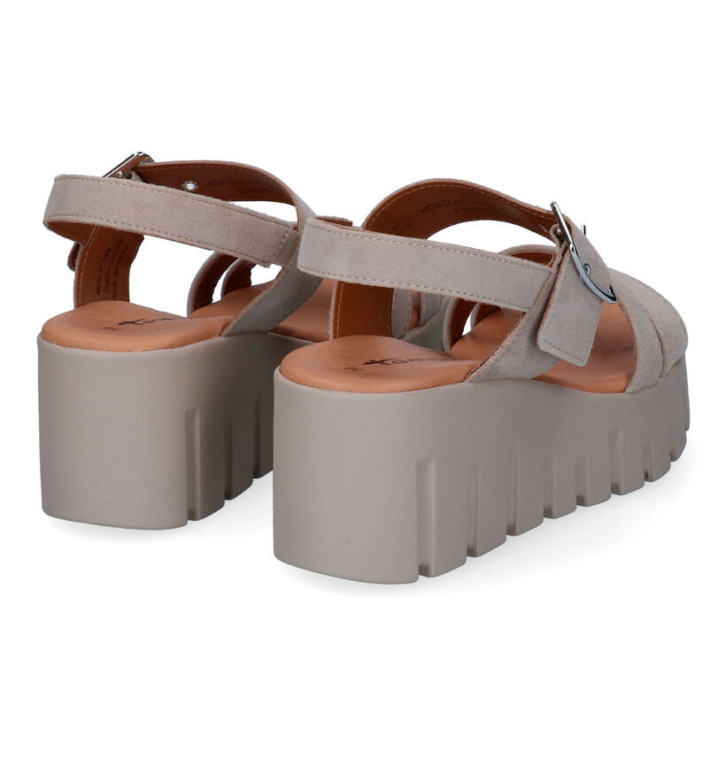 Tamaris Touch it Sandales en Taupe en nubuck (307614)