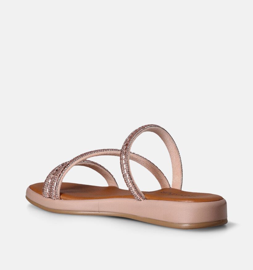 Signatur Nu-pieds plates en Or rose pour femmes (357869)