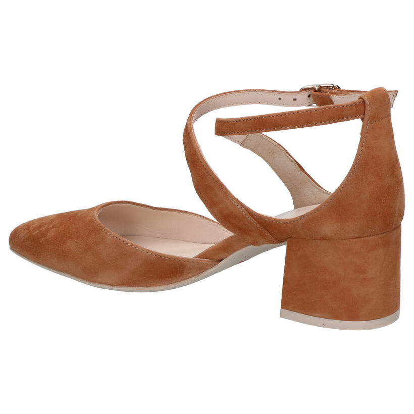 NeroGiardini Cognac Pumps in daim (270575)