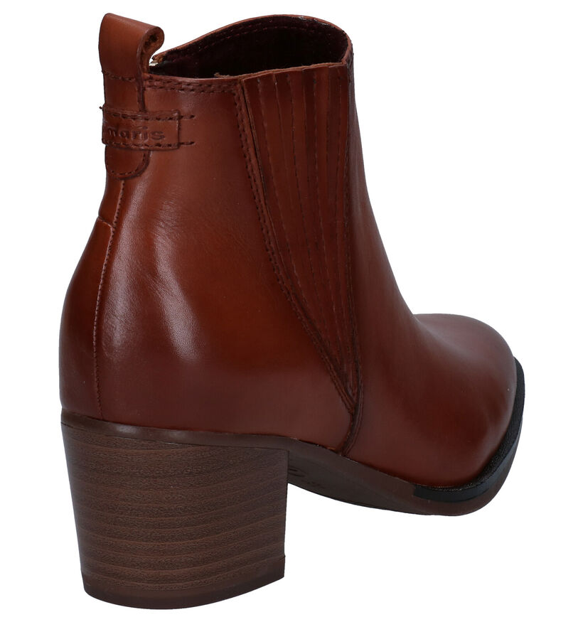 Tamaris Anti Shokk Cognac Enkellaarzen in leer (280677)