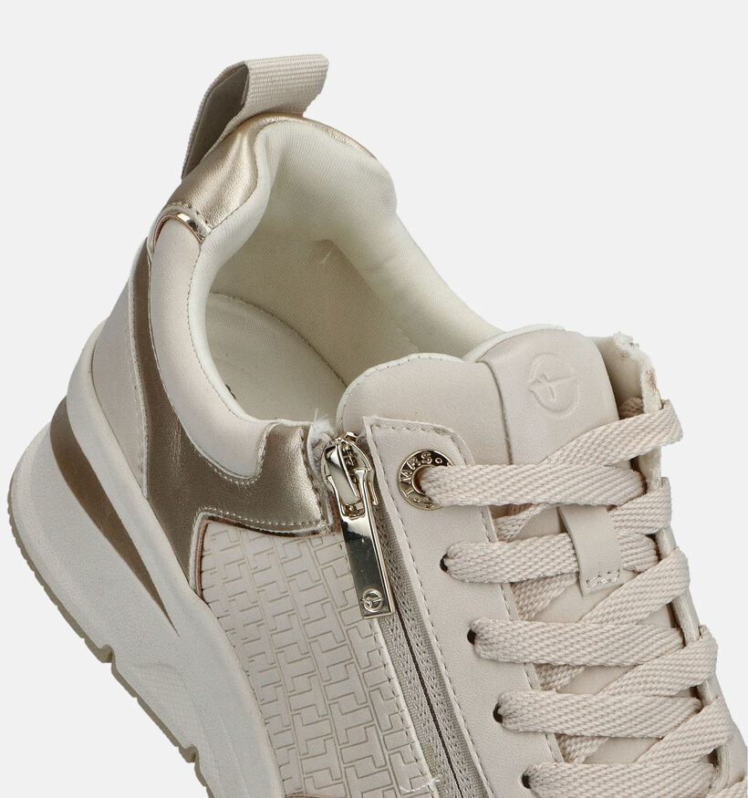 Tamaris Baskets habill&eacute;es en &Eacute;cru pour femmes (367598) - pour semelles orthop&eacute;diques