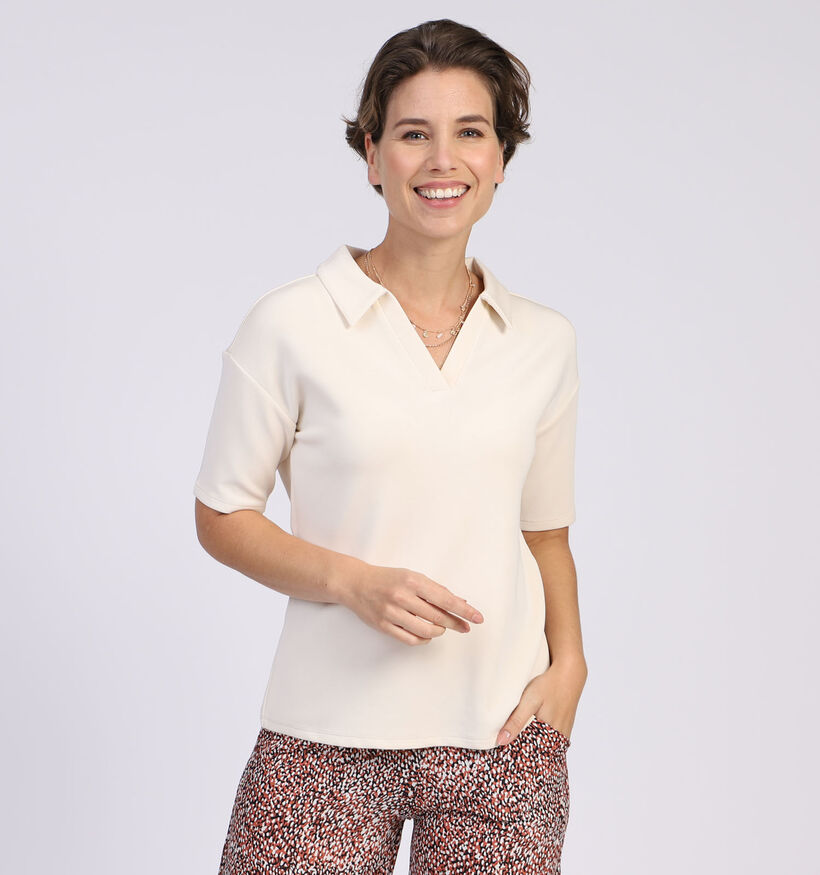 comma Polo shirt en Ecru (304371)