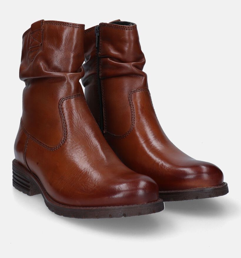 Signatur Cognac Biker Boots voor dames (329251)