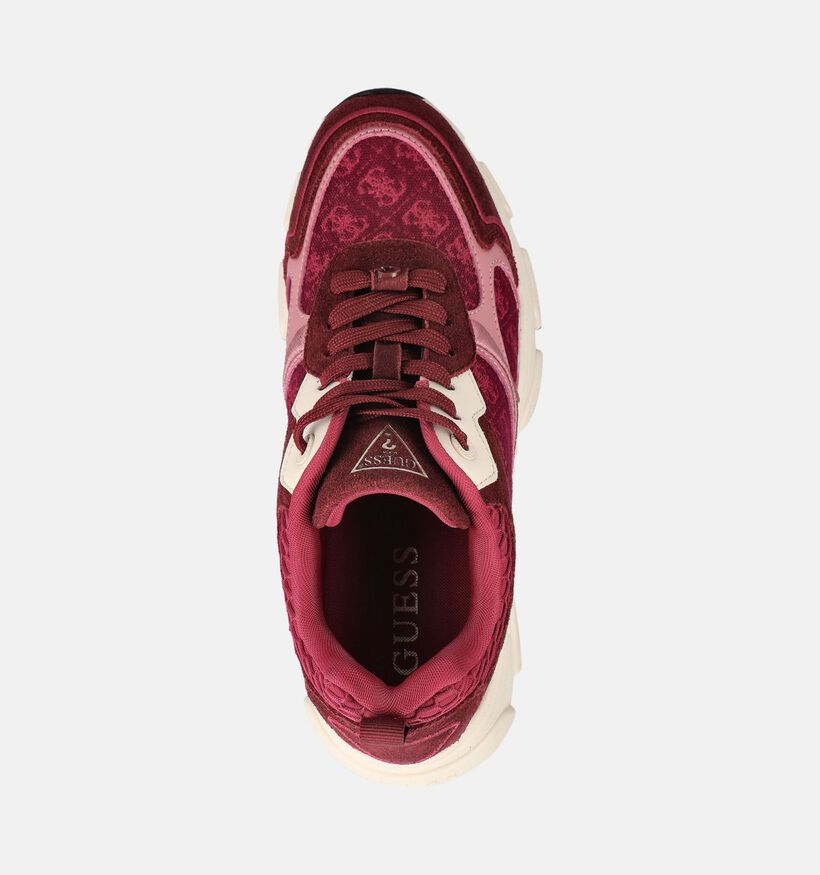 Guess Chunky Baskets en Bordeaux pour femmes (375740) - pour semelles orthop&eacute;diques