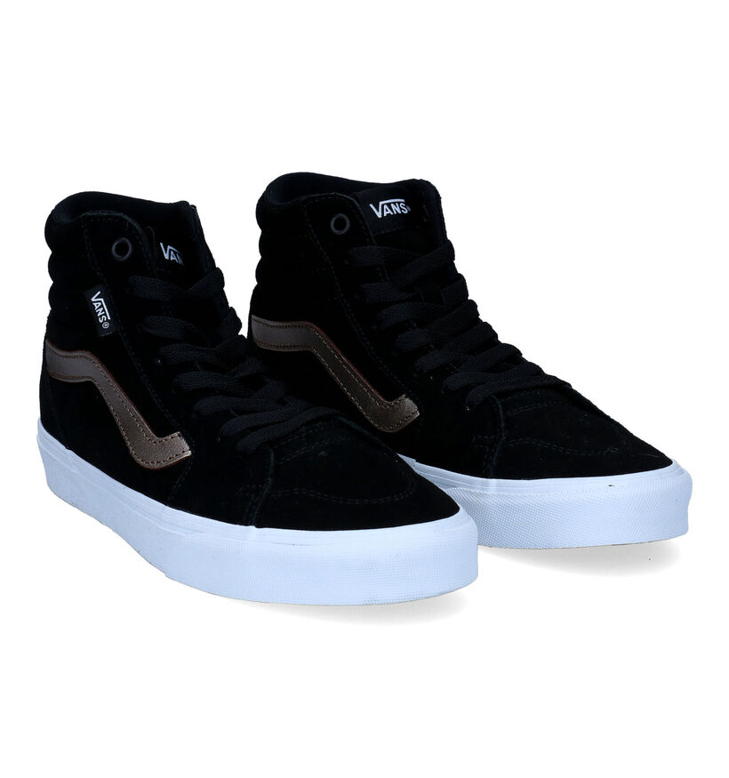 Vans Filmore Hi Baskets de skate en Noir pour femmes (328039)