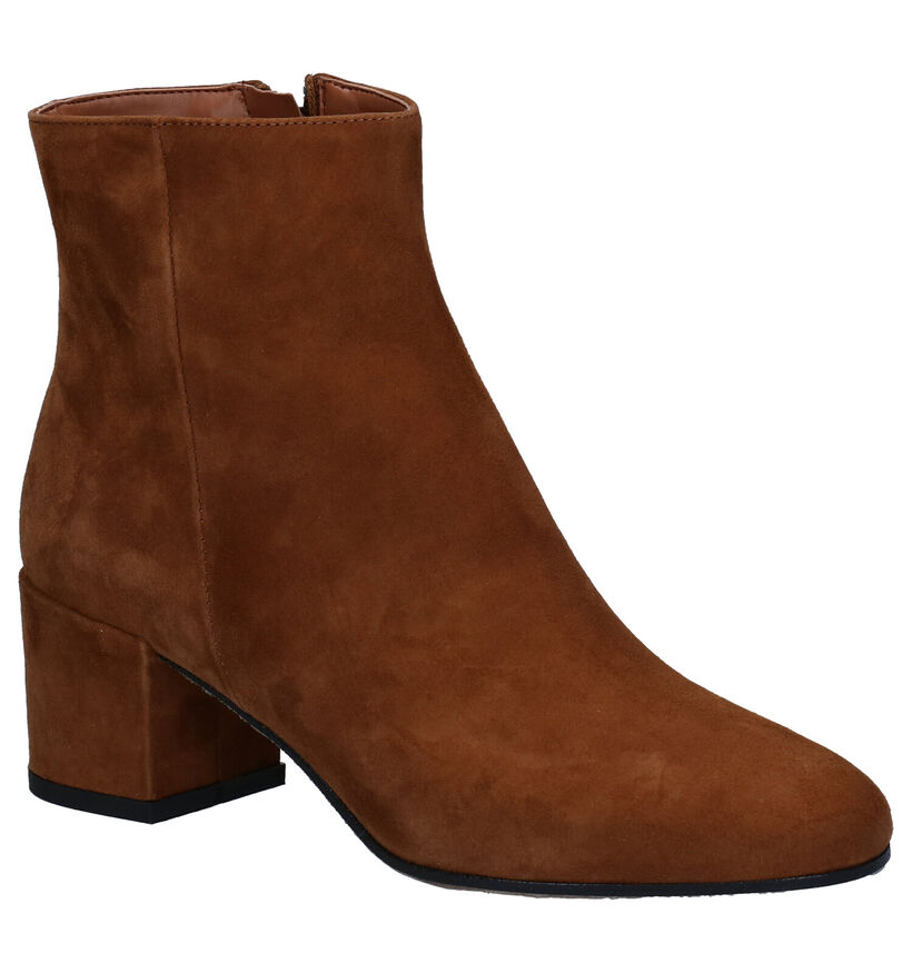 Via Limone Cognac Enkellaarzen in nubuck (281549)