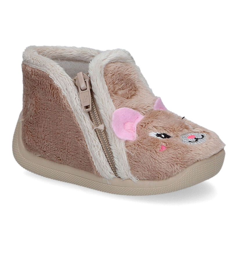 Milo & Mila Pantoufles fermées en Beige pour filles (318161)