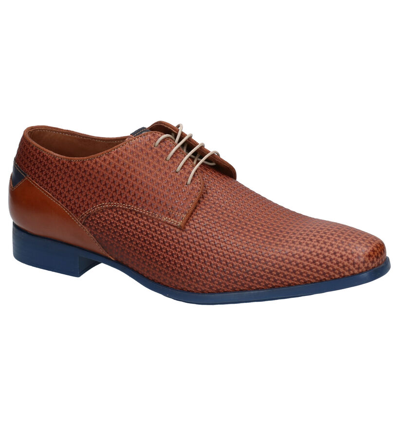 Ambiorix Duomo Cognac Geklede Veterschoenen in leer (274881)