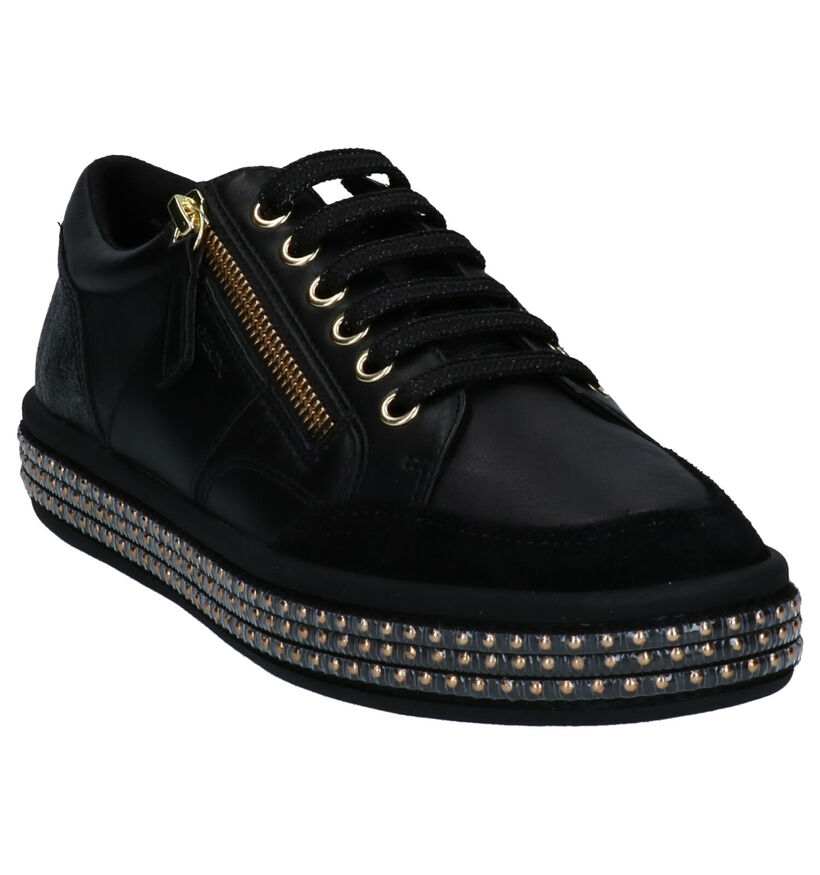 Geox Chaussures basses en Noir en cuir (263890)