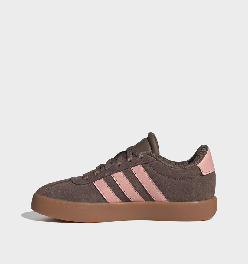 adidas VL Court Bruine Lage Sneakers voor meisjes (375498)