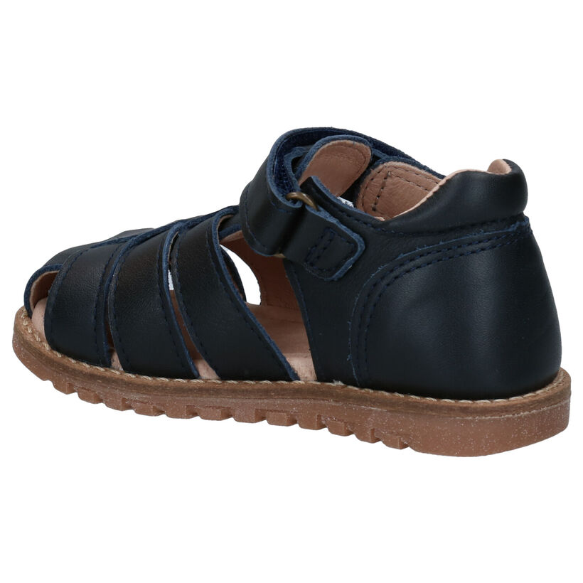 Milo & Mila Blauwe Sandalen in leer (290085)