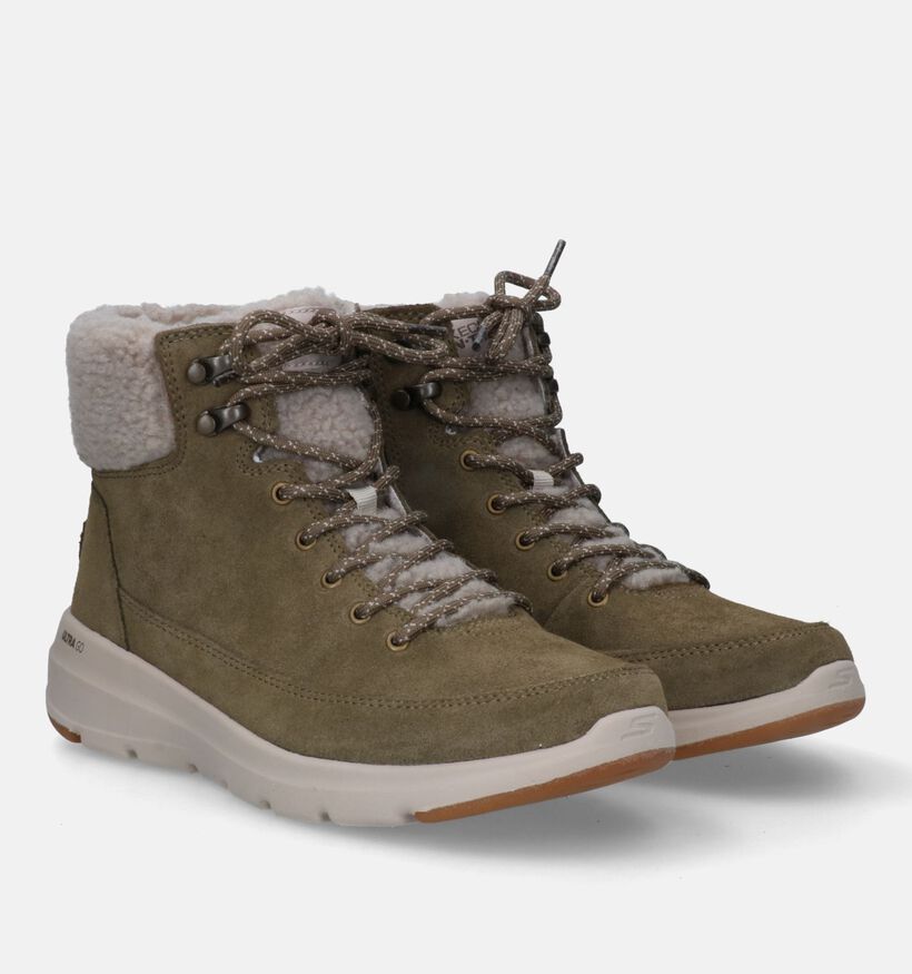 Skechers On-The-Go Glacial Ultra Bottines en Brun pour femmes (328059)