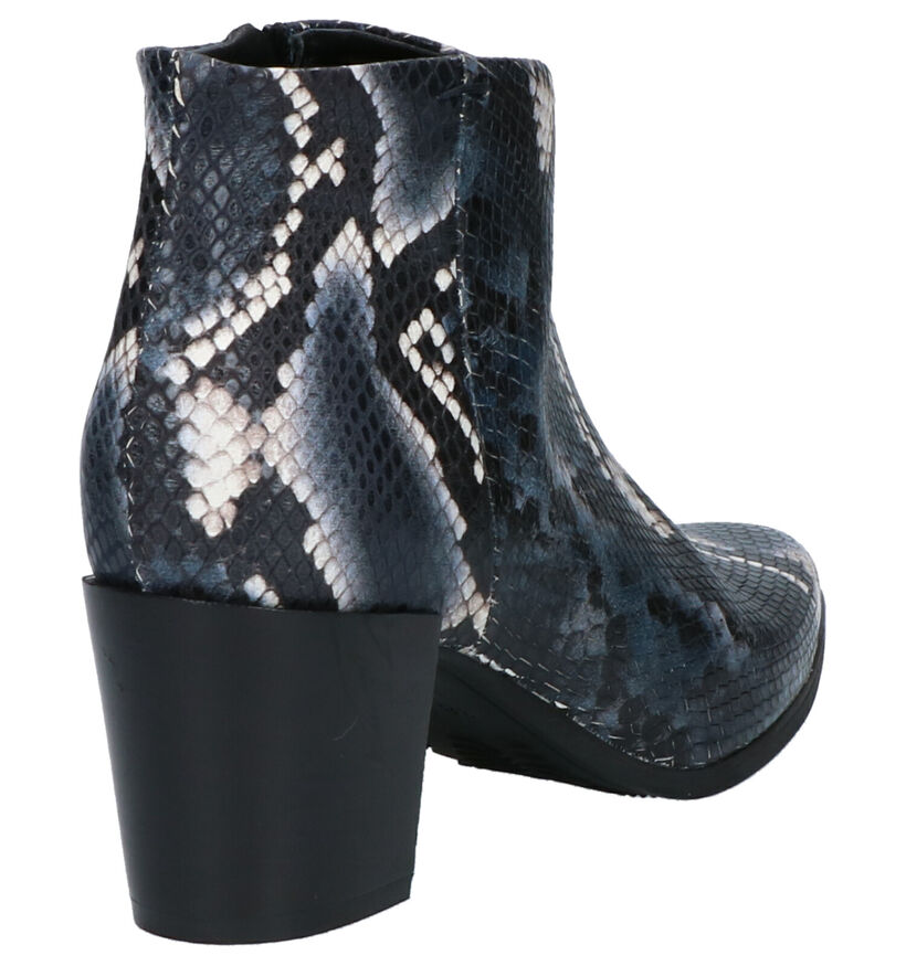 Via Limone Bottillons à talons en Bleu foncé en cuir (262561)