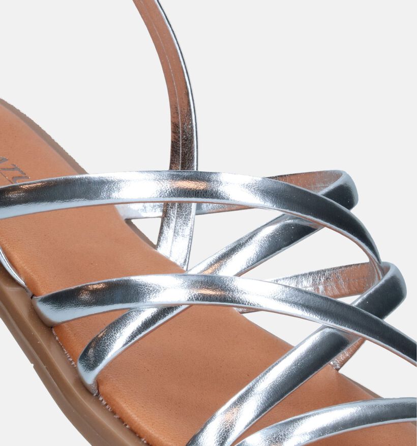 Signatur Zilveren Platte sandalen voor dames (334995)