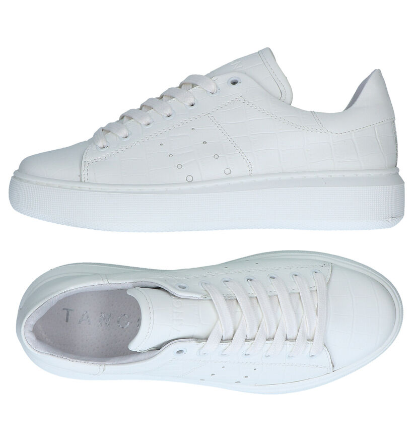 Tango Ingeborg Witte Veterschoenen in leer (298481)