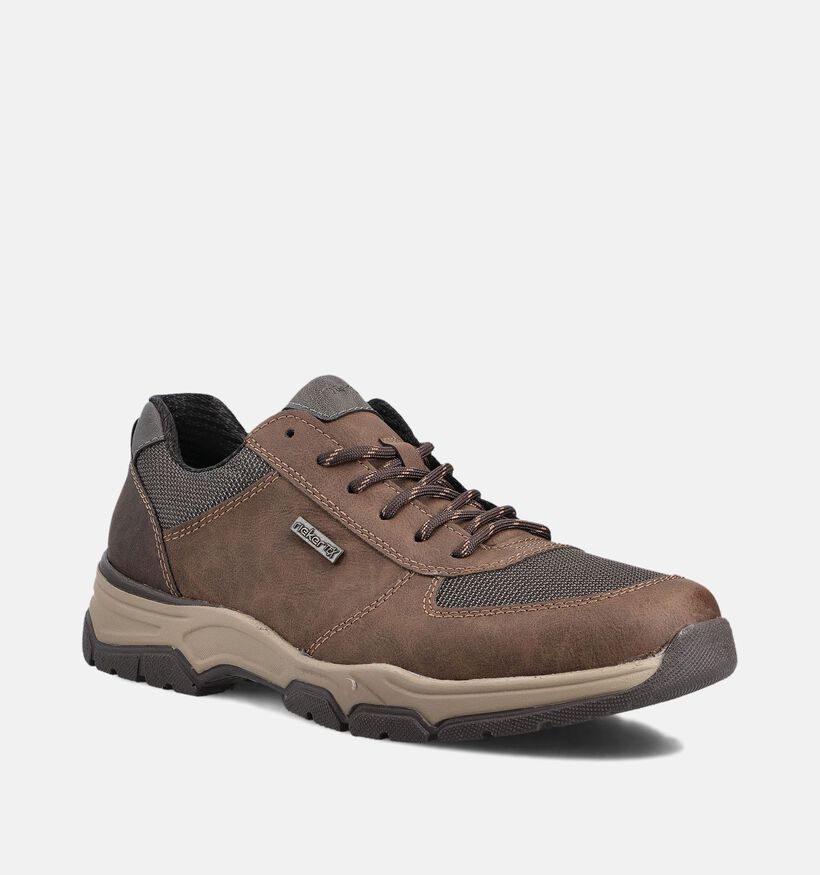 Rieker Bruine Veterschoenen voor heren (361794) - geschikt voor steunzolen